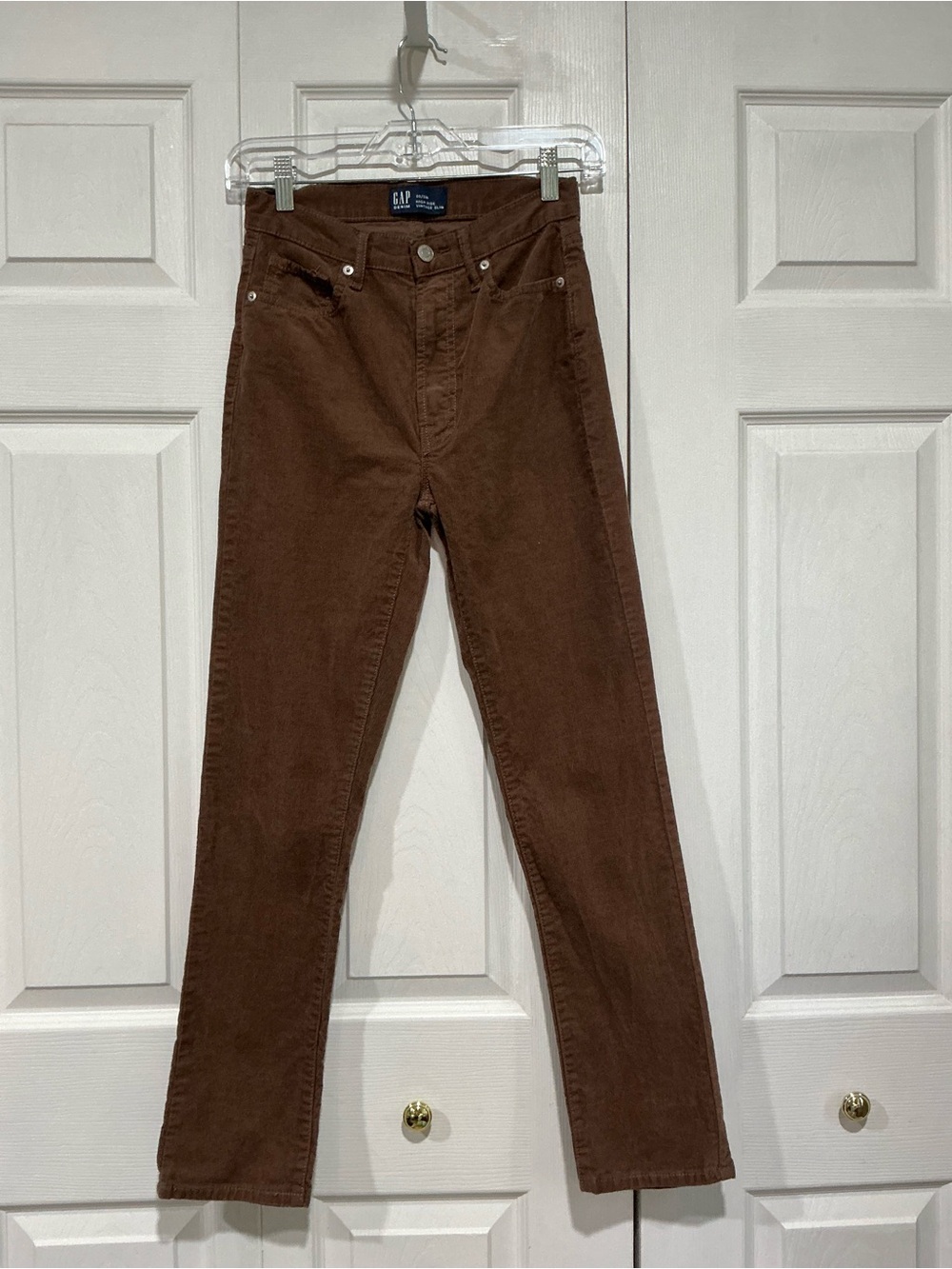 💙 Gap Denim High Rise Vintage Slim Brown Corduroy Pants - 00/24
